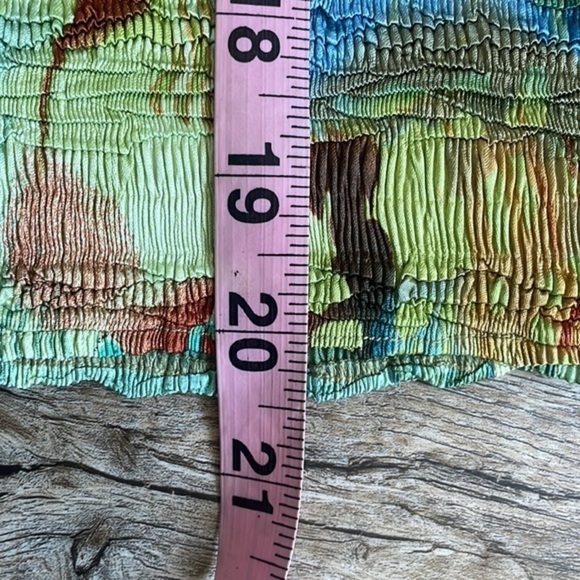 Alberto Makali top Iridescent crinkle sleeveless earth tones - Picture 8 of 9